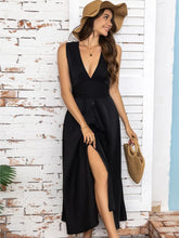 Load image into Gallery viewer, Cyra Slit V-Neck Sleeveless Midi Dress