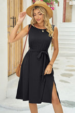 Load image into Gallery viewer, Umbria Tied Round Neck Sleeveless Dress