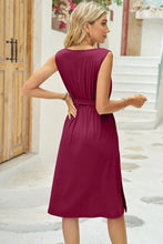 Load image into Gallery viewer, Umbria Tied Round Neck Sleeveless Dress