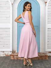 Load image into Gallery viewer, Cyra Slit V-Neck Sleeveless Midi Dress