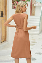 Load image into Gallery viewer, Umbria Tied Round Neck Sleeveless Dress