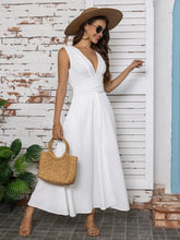 Load image into Gallery viewer, Cyra Slit V-Neck Sleeveless Midi Dress