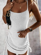 Load image into Gallery viewer, Posie Drawstring Scoop Neck Spaghetti Strap Knit Dress