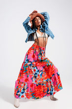 Load image into Gallery viewer, Celeste Cropped Denim Jacket With Raw Hem in Mid Wash