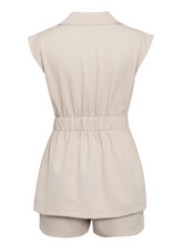 Load image into Gallery viewer, Sleeveless 2 Piece Shorts Suit Set