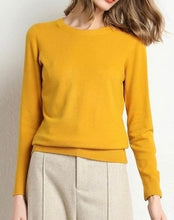 Load image into Gallery viewer, Iris Slim O-Neck Cashmere Blend Sweater