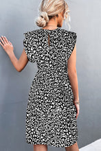 Load image into Gallery viewer, Leopard Round Neck Mini Dress