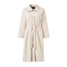 Load image into Gallery viewer, Storie Long PU Leather Trench Coat