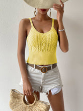 Load image into Gallery viewer, Cambria Scoop Neck Mixed Knit Cami