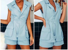 Load image into Gallery viewer, Sleeveless 2 Piece Shorts Suit Set