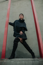 Load image into Gallery viewer, Raya Reon Turtleneck Loose Denim Sweatshirt