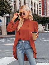 Load image into Gallery viewer, Zara Long Puff Sleeve High-Low Blouse