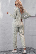 Load image into Gallery viewer, Libra Leopard V-Neck Top and Drawstring Joggers Lounge Set