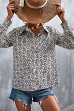Load image into Gallery viewer, Maia Printed Button Down Long Sleeve Shirt