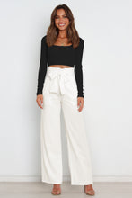 Load image into Gallery viewer, Micaela Tie Front Paperbag Wide Leg Pants