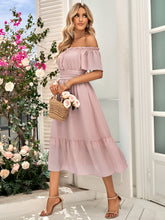 Load image into Gallery viewer, Ryette Off-Shoulder Tied Cutout Dress