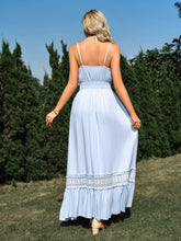 Load image into Gallery viewer, Isla Spaghetti Strap Smocked Waist Spliced Lace Dress