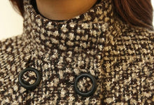 Load image into Gallery viewer, Sandra Turtleneck Tweed Coat