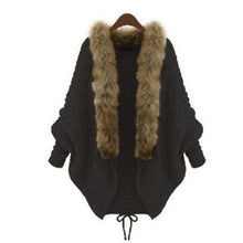 Load image into Gallery viewer, Fur Collar Knitted Cardigan