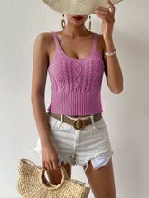 Load image into Gallery viewer, Cambria Scoop Neck Mixed Knit Cami