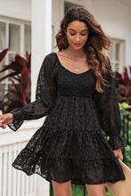 Load image into Gallery viewer, Libby Leopard Applique Flounce Sleeve Smocked Tiered Dress