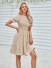 Load image into Gallery viewer, Gigi Smocked Short Flounce Sleeve Dress