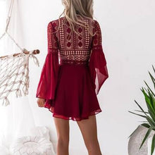 Load image into Gallery viewer, Vanessa Flare Sleeve Chiffon Dress