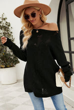 Load image into Gallery viewer, Rory Boat Neck Dropped Shoulder Knit Top