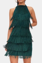 Load image into Gallery viewer, Backless Tassel Halter Dress