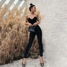 Load image into Gallery viewer, High Waist Beaded Ankle Length Jeans