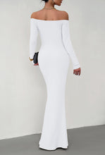 Load image into Gallery viewer, Flora Off-Shoulder Long Sleeve Maxi Dress