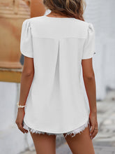 Load image into Gallery viewer, Ruche V-Neck Petal Sleeve Top