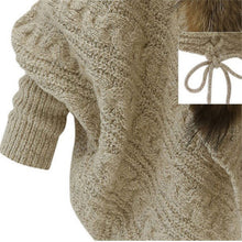 Load image into Gallery viewer, Fur Collar Knitted Cardigan