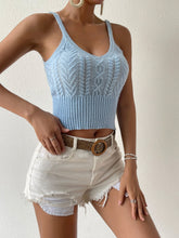 Load image into Gallery viewer, Cambria Scoop Neck Mixed Knit Cami