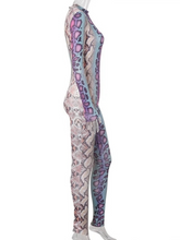 Load image into Gallery viewer, Long Sleeve Snake Print Jumpsuit