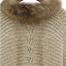 Load image into Gallery viewer, Fur Collar Knitted Cardigan