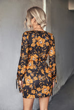 Load image into Gallery viewer, Angel Floral Cutout Tie Cuff Mini Dress