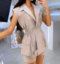 Load image into Gallery viewer, Sleeveless 2 Piece Shorts Suit Set