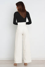 Load image into Gallery viewer, Micaela Tie Front Paperbag Wide Leg Pants