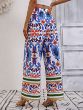 Load image into Gallery viewer, Printed High-Rise Wide Leg Pants