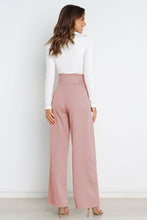 Load image into Gallery viewer, Micaela Tie Front Paperbag Wide Leg Pants
