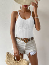 Load image into Gallery viewer, Cambria Scoop Neck Mixed Knit Cami