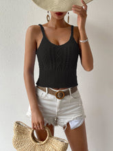 Load image into Gallery viewer, Cambria Scoop Neck Mixed Knit Cami