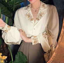 Load image into Gallery viewer, Victoria Embroidered Long Sleeve Blouse