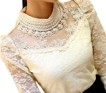 Load image into Gallery viewer, Beaded Chiffon Lace Blouse