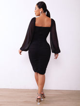 Load image into Gallery viewer, Avenly Zip-Back Ruched Bodycon Dress