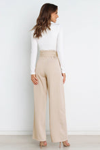 Load image into Gallery viewer, Micaela Tie Front Paperbag Wide Leg Pants