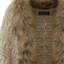 Load image into Gallery viewer, Fur Collar Knitted Cardigan