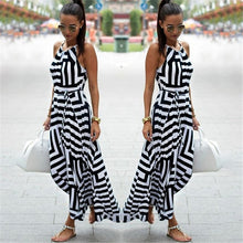 Load image into Gallery viewer, Summer Sleeveless Irregular Striped Sundress