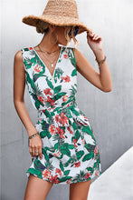 Load image into Gallery viewer, Kaede Printed Zip Detail Belted Sleeveless Dress